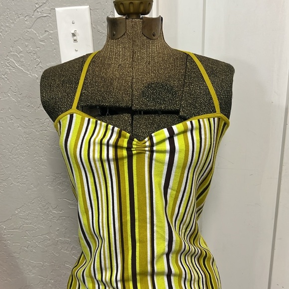 ARITZIA SUNDAY BEST JETT DRESS GREEN BROWN YELLOW SIZE LARGE - Picture 3 of 16